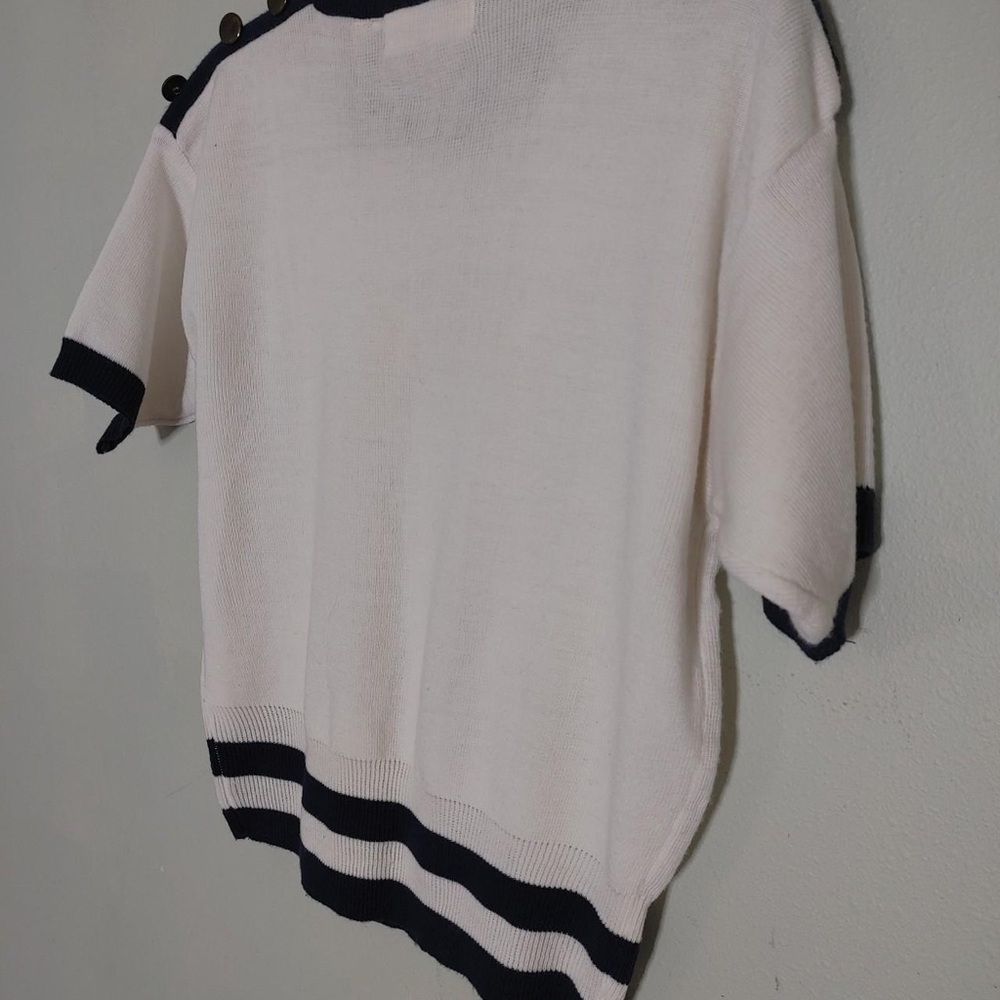 Luciano Barbera White and Black Short Sleeve Tee - Picture 2 of 2